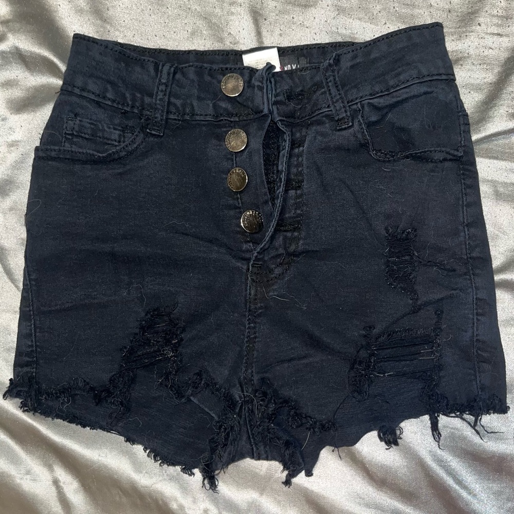 Fashion Nova Charcoal Denim Shorts
